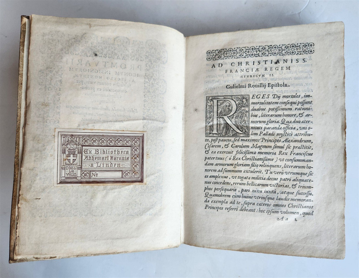 1578 NOTABLE MEN BIOGRAPHIES ILLUSTRATED antique Promtuarii iconum VELLUM 16th C