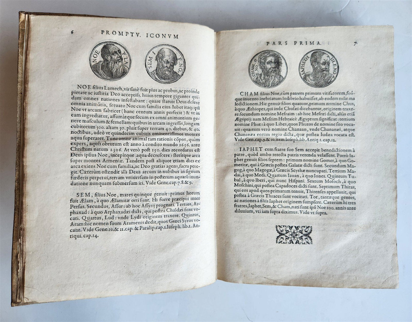 1578 NOTABLE MEN BIOGRAPHIES ILLUSTRATED antique Promtuarii iconum VELLUM 16th C