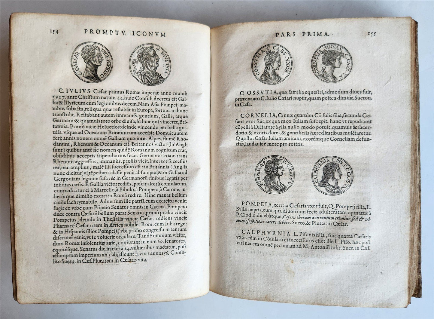 1578 NOTABLE MEN BIOGRAPHIES ILLUSTRATED antique Promtuarii iconum VELLUM 16th C