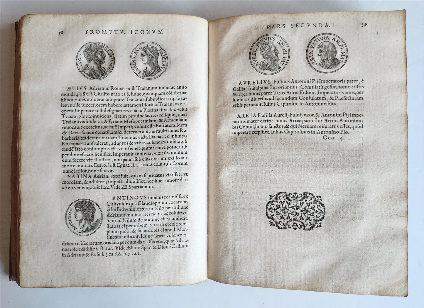 1578 NOTABLE MEN BIOGRAPHIES ILLUSTRATED antique Promtuarii iconum VELLUM 16th C