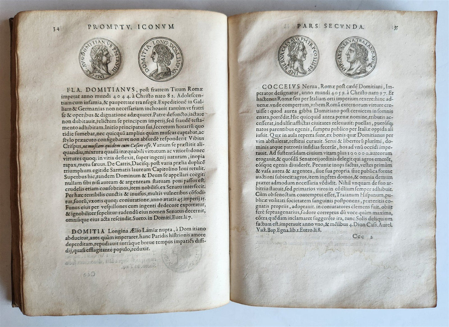 1578 NOTABLE MEN BIOGRAPHIES ILLUSTRATED antique Promtuarii iconum VELLUM 16th C