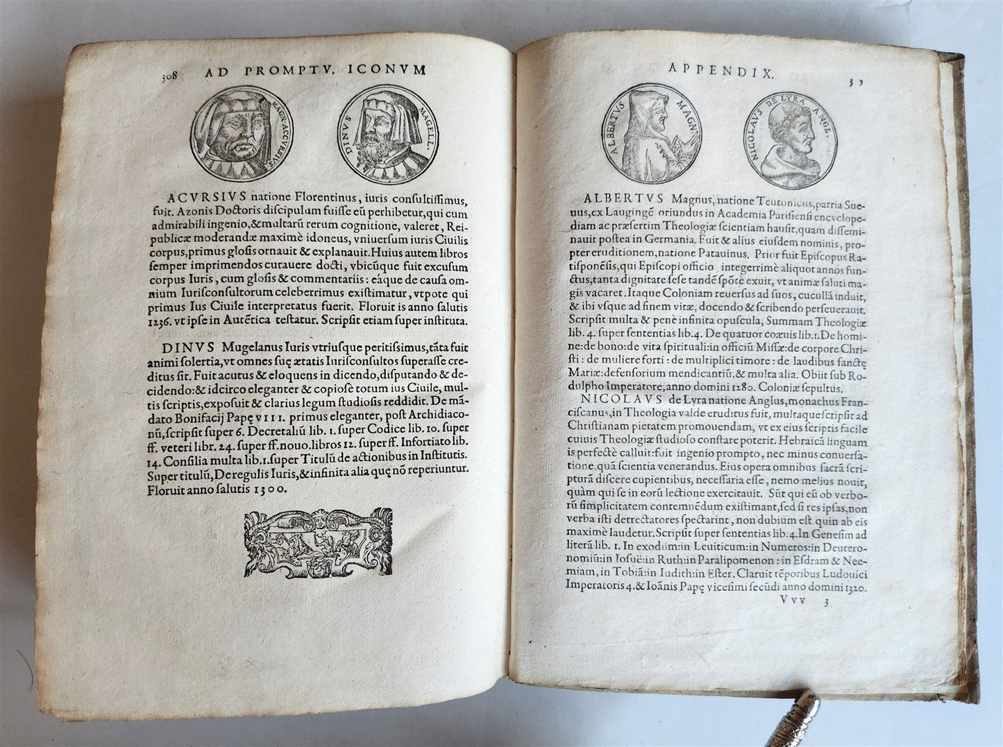 1578 NOTABLE MEN BIOGRAPHIES ILLUSTRATED antique Promtuarii iconum VELLUM 16th C
