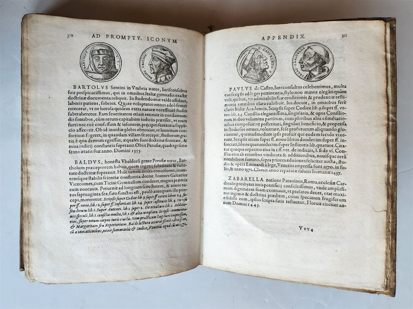 1578 NOTABLE MEN BIOGRAPHIES ILLUSTRATED antique Promtuarii iconum VELLUM 16th C