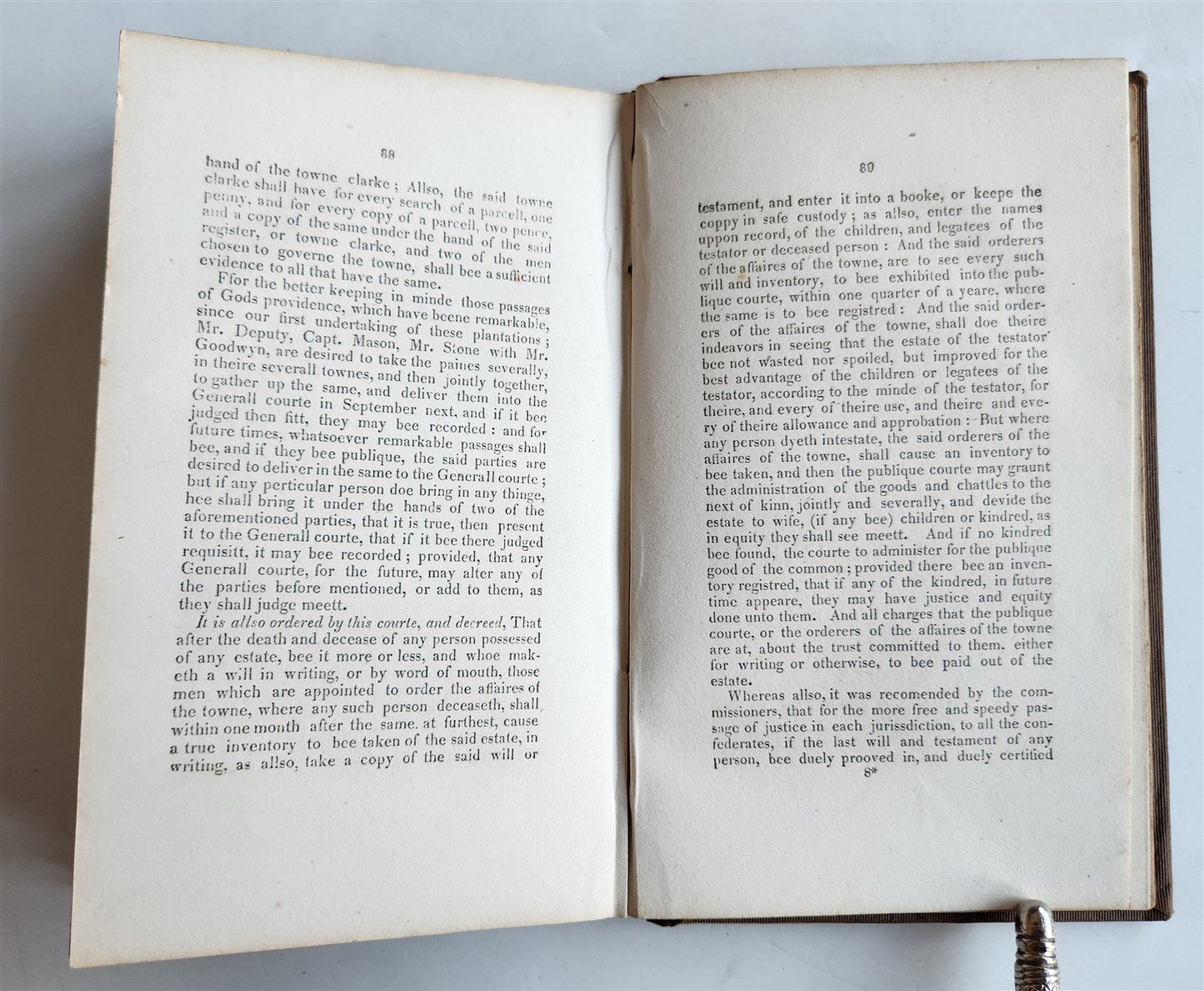 1822 CODE OF 1650 CONNECTICUT BLUE LAWS antique AMERICANA