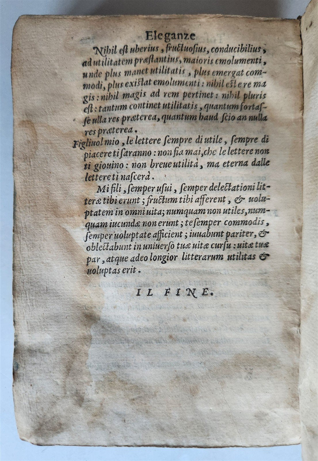1565 ALDUS PRESS Elegance of the Tuscan and Latin Languages antique ALDINE