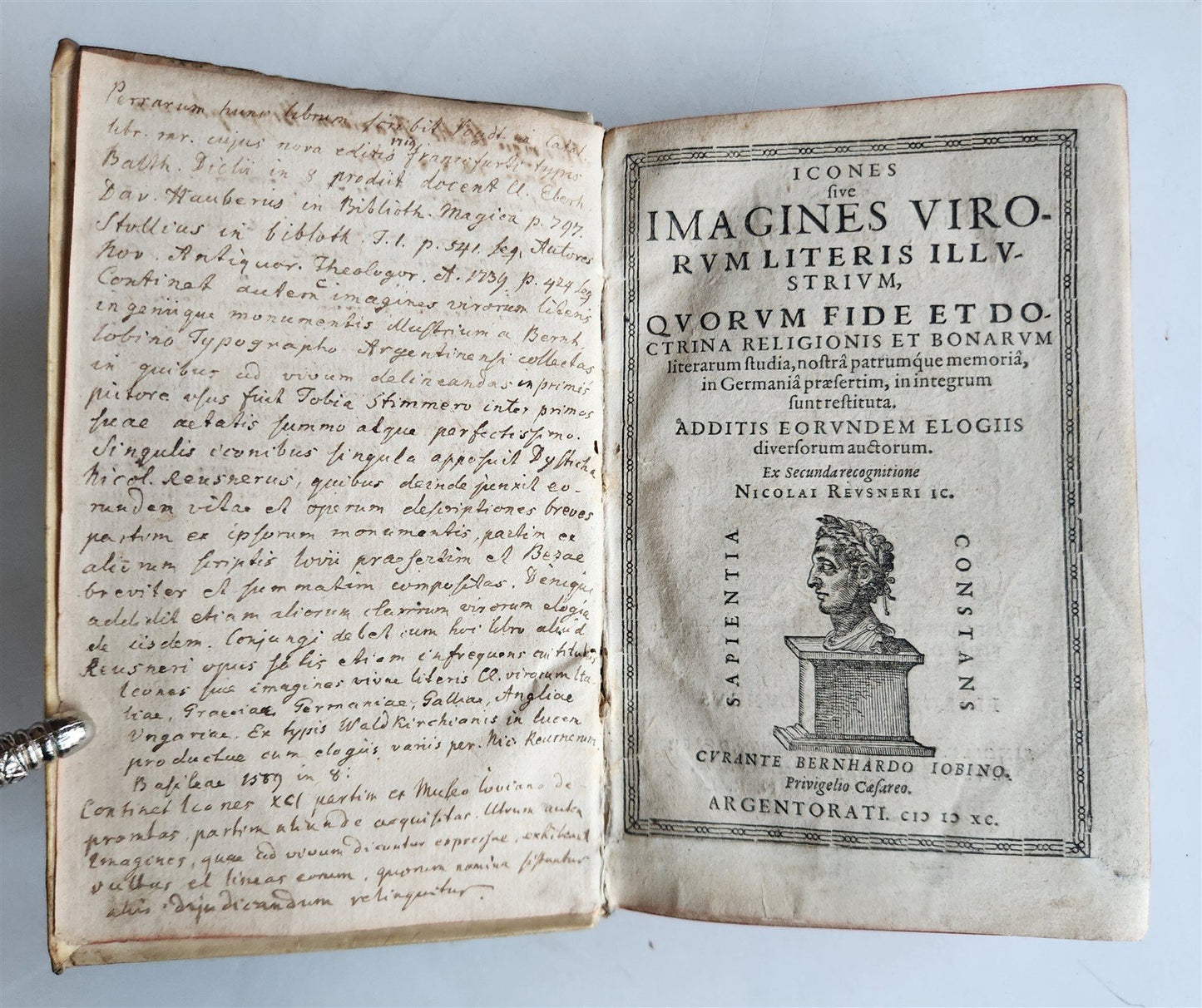 1590 IMAGES of ILLUSTRIOUS MEN antique ILLUSTRATED Icones sive Imagines virorum