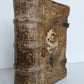 1588 THEOLOGY antique ILLUSTRATED w/ 93 WOODCUT ENGRAVINGS PIGSKIN BINDING