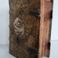 1588 THEOLOGY antique ILLUSTRATED w/ 93 WOODCUT ENGRAVINGS PIGSKIN BINDING