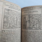 1588 THEOLOGY antique ILLUSTRATED w/ 93 WOODCUT ENGRAVINGS PIGSKIN BINDING