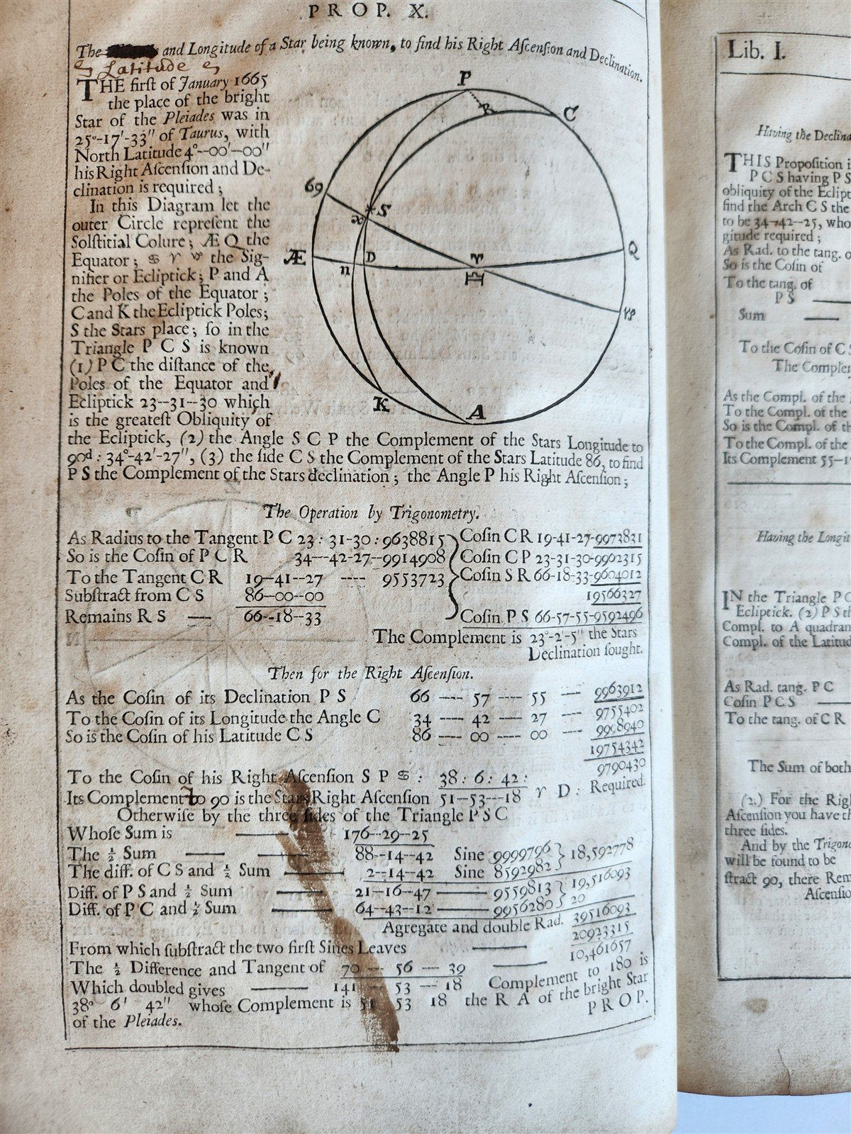 1699 ASTRONOMIA ANGLICANA in ENGLISH by N. Greenwood antique ILLUSTRATED scarce