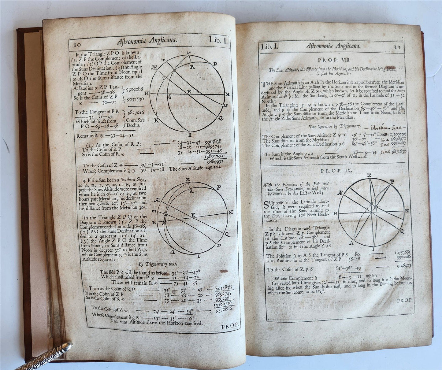 1699 ASTRONOMIA ANGLICANA in ENGLISH by N. Greenwood antique ILLUSTRATED scarce