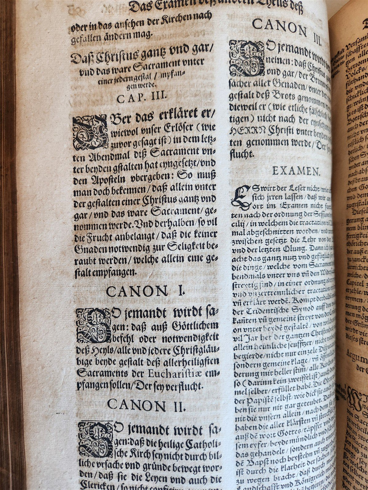 1576 Examination of the Council of Trent antique PIGSKIN FOLIO in GERMAN