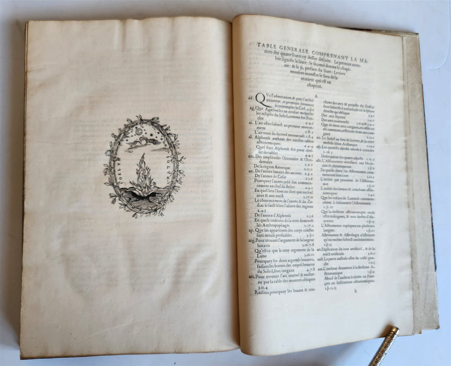 1557 ASTRONOMY ILLUSTRATED antique Les Institutions Astronomiques J.P. de Mesmes