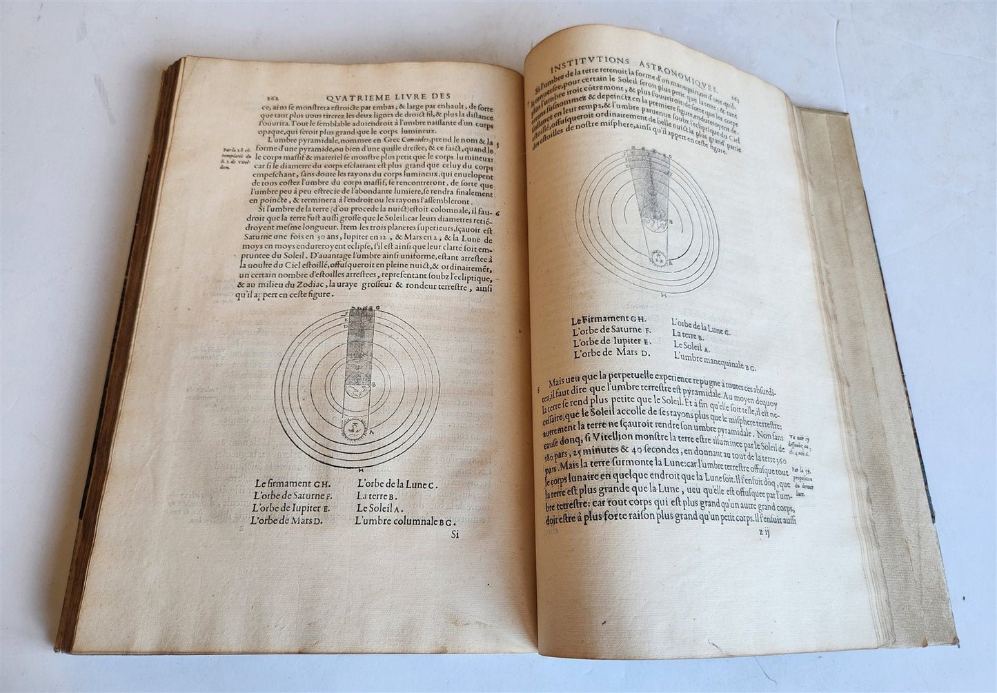 1557 ASTRONOMY ILLUSTRATED antique Les Institutions Astronomiques J.P. de Mesmes