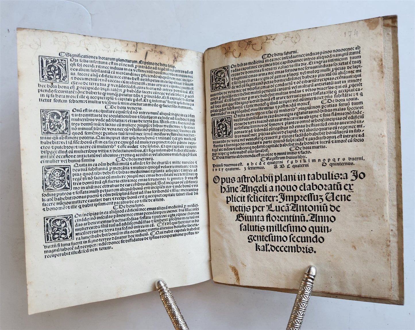 1502 ASTROLOGY POST-INCUNABUL ILLUSTRATED antique Astrolabium Planum by J.ENGEL