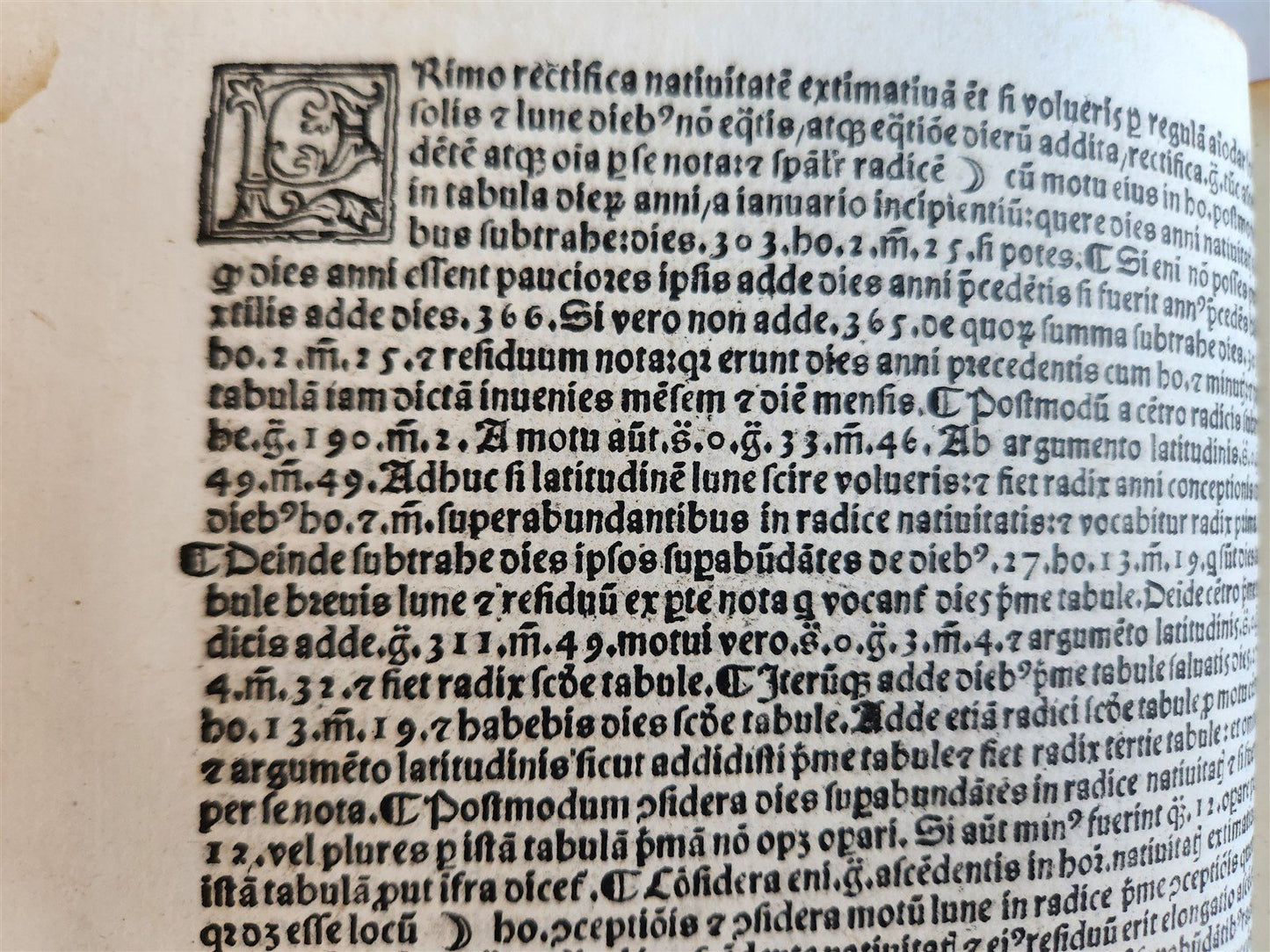 1526 ASTROLOGY ASTRONOMY TABULE Giovanni Bianchini POST-INCUNABULA antique RARE