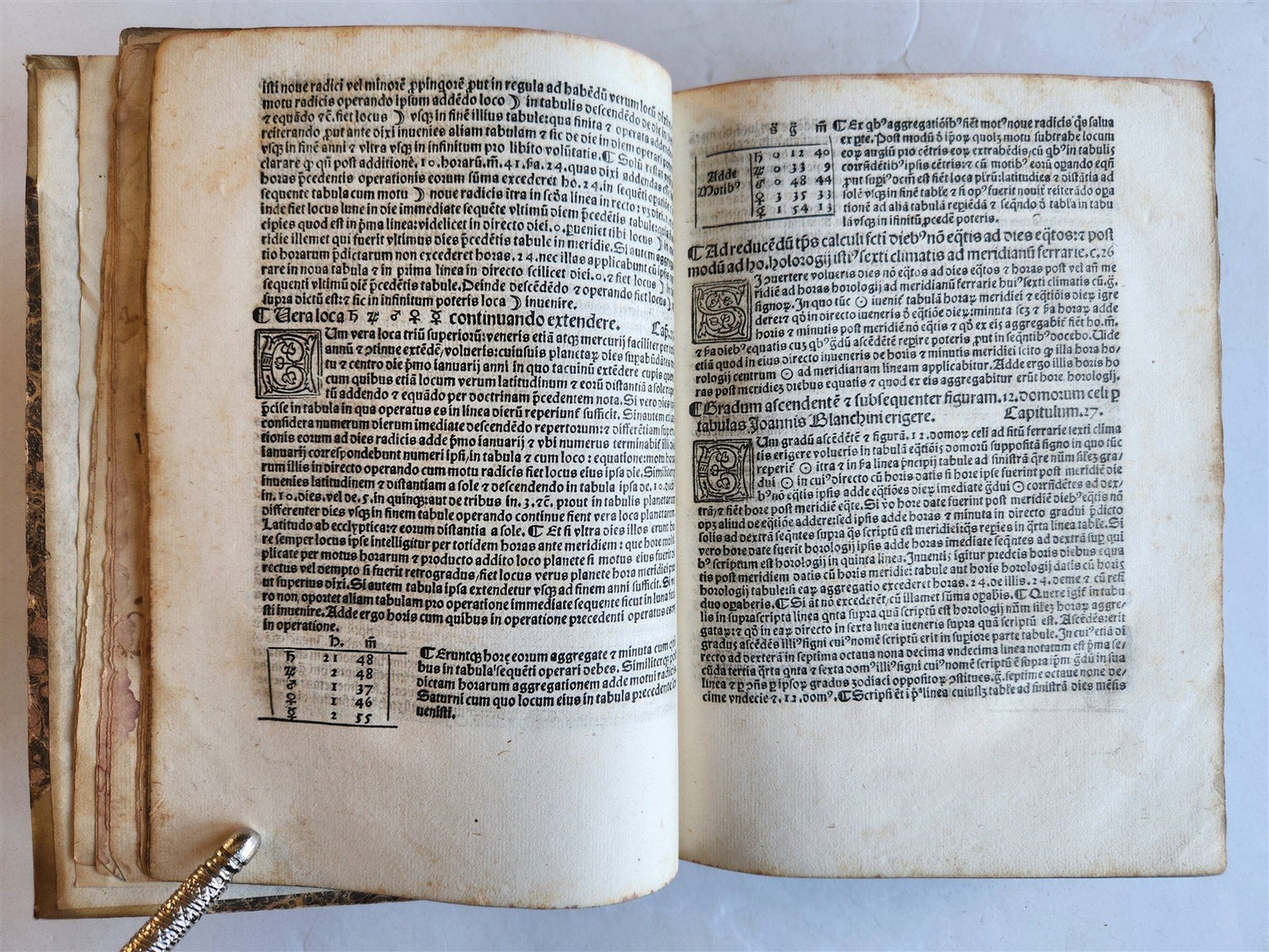 1526 ASTROLOGY ASTRONOMY TABULE Giovanni Bianchini POST-INCUNABULA antique RARE