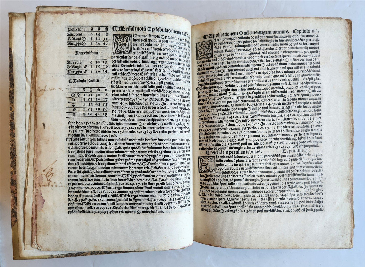 1526 ASTROLOGY ASTRONOMY TABULE Giovanni Bianchini POST-INCUNABULA antique RARE