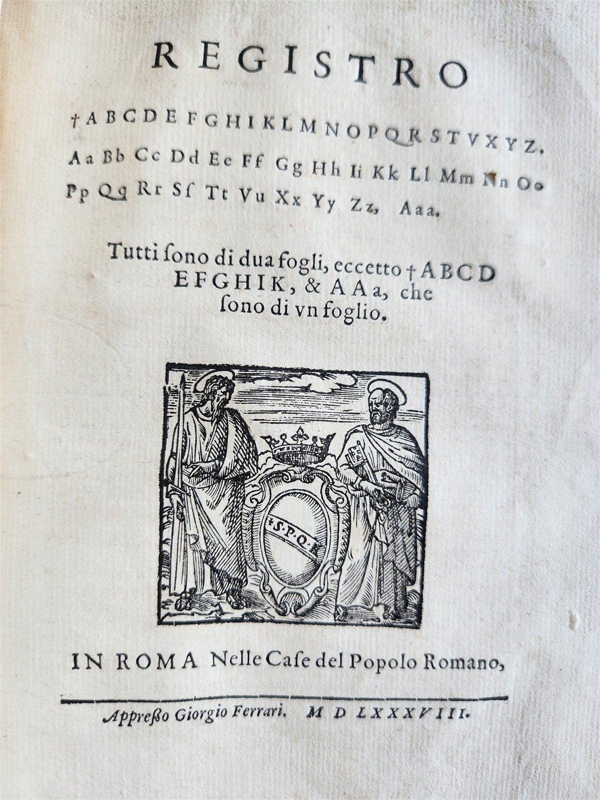 1588 ASTRONOMY & ASTROLOGY Almanac o Vero Efemeridi de Pianeti antique RARE