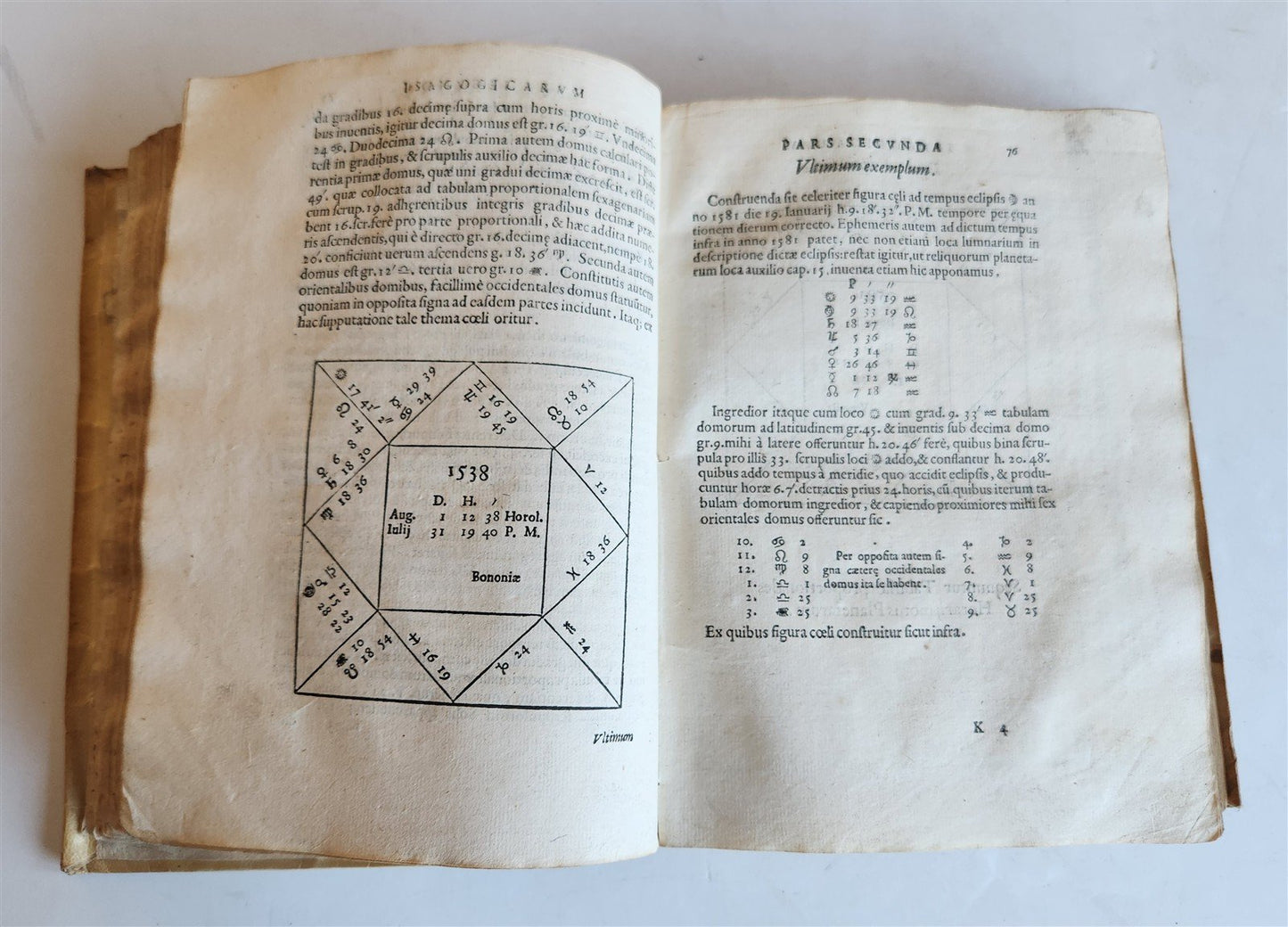 1582 ASTRONOMY & ASTROLOGY Ephemerides Coelestium Motuum ANTIQUE 2 vellum vols