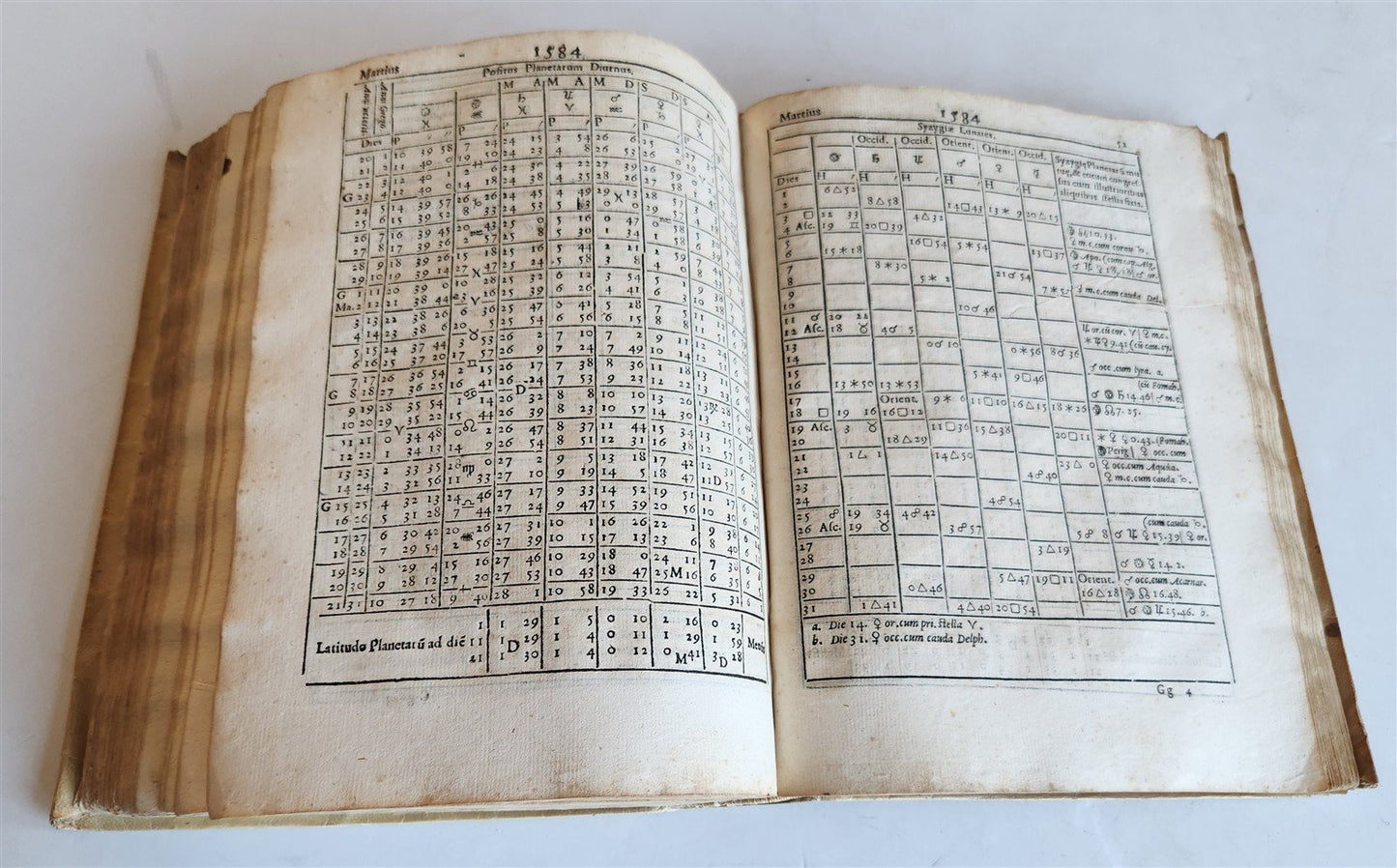 1582 ASTRONOMY & ASTROLOGY Ephemerides Coelestium Motuum ANTIQUE 2 vellum vols