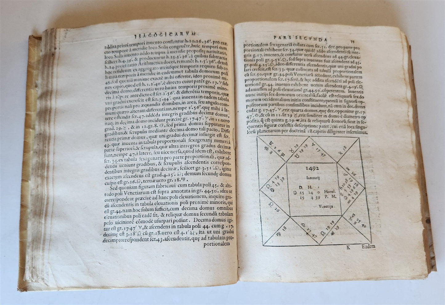 1582 ASTRONOMY & ASTROLOGY Ephemerides Coelestium Motuum ANTIQUE 2 vellum vols