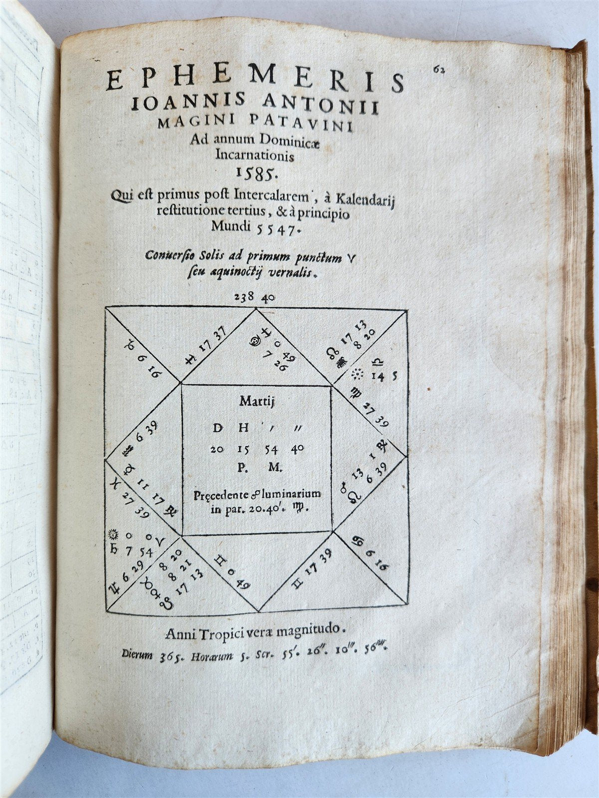 1582 ASTRONOMY & ASTROLOGY Ephemerides Coelestium Motuum ANTIQUE 2 vellum vols