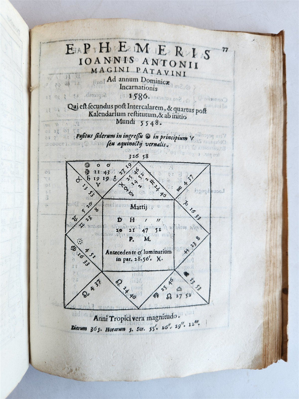 1582 ASTRONOMY & ASTROLOGY Ephemerides Coelestium Motuum ANTIQUE 2 vellum vols