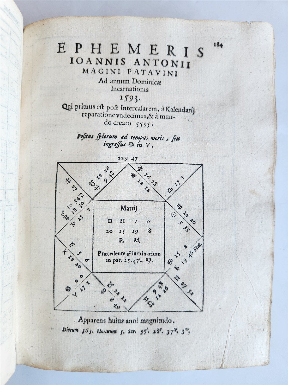 1582 ASTRONOMY & ASTROLOGY Ephemerides Coelestium Motuum ANTIQUE 2 vellum vols