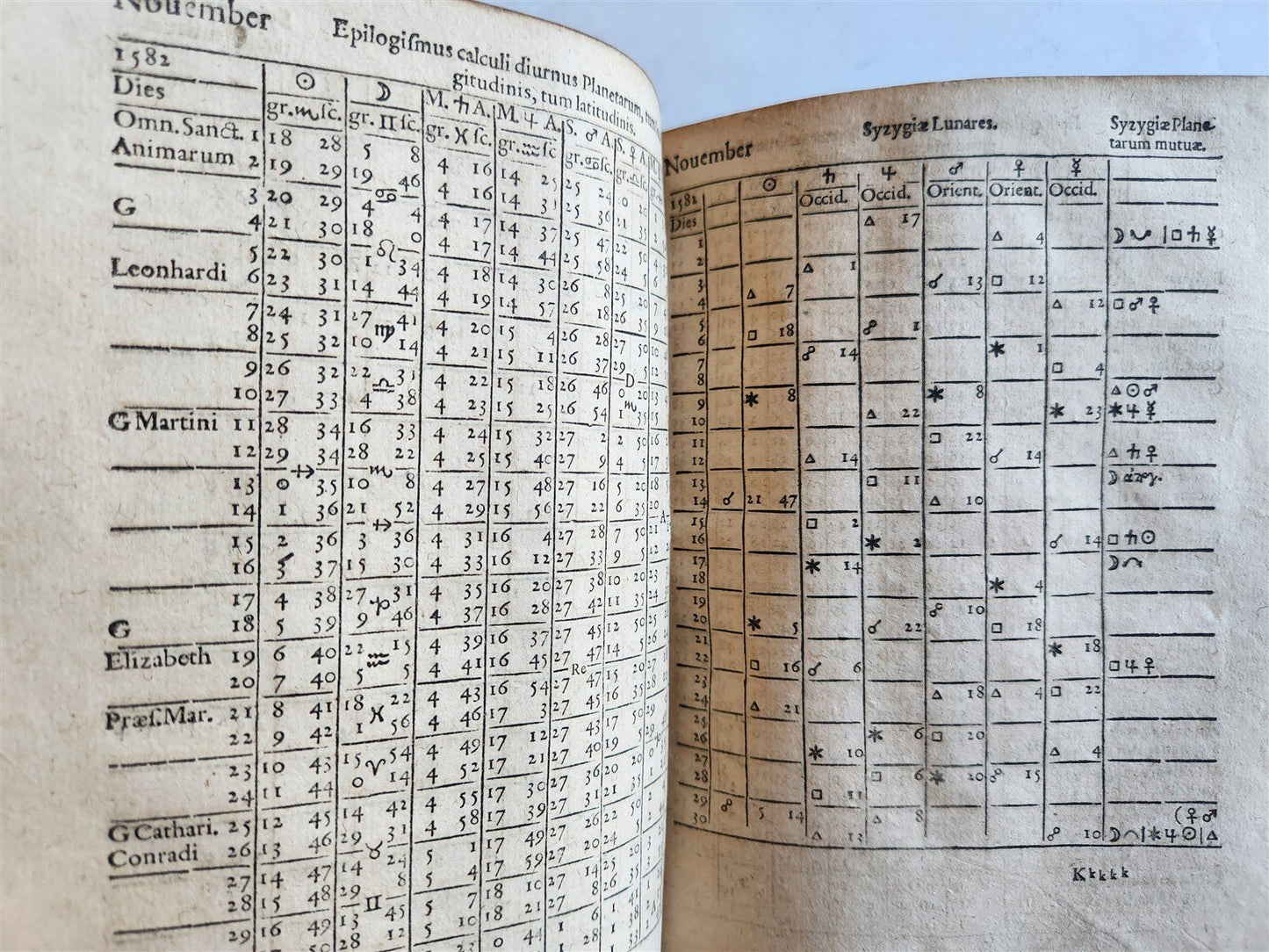 1581 ASTROLOGY & ASTRONOMY Ephemerides Johannes Stadius ANTIQUE 2 PIGSKIN VOLS