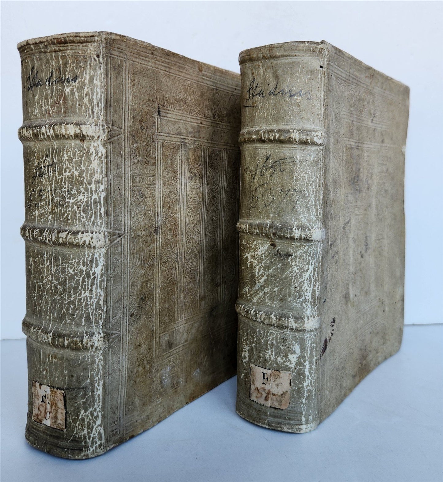 1581 ASTROLOGY & ASTRONOMY Ephemerides Johannes Stadius ANTIQUE 2 PIGSKIN VOLS