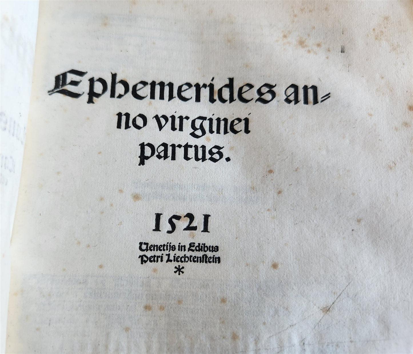 1521 Post-Incunabula ASTROLOGY & ASTRONOMY ALMANACH NOVA by J. Stoeffler ANTIQUE