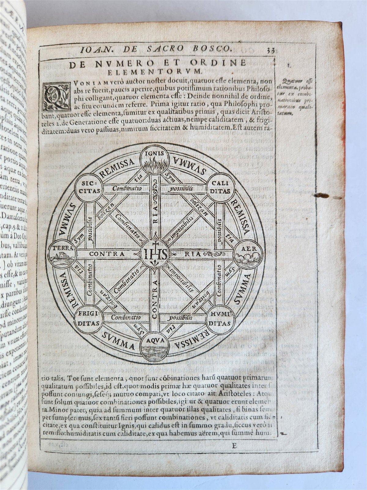 1593 ASTRONOMY In Sphaeram Joannis de Sacro Bosco ANTIQUE by Christopher Clavius