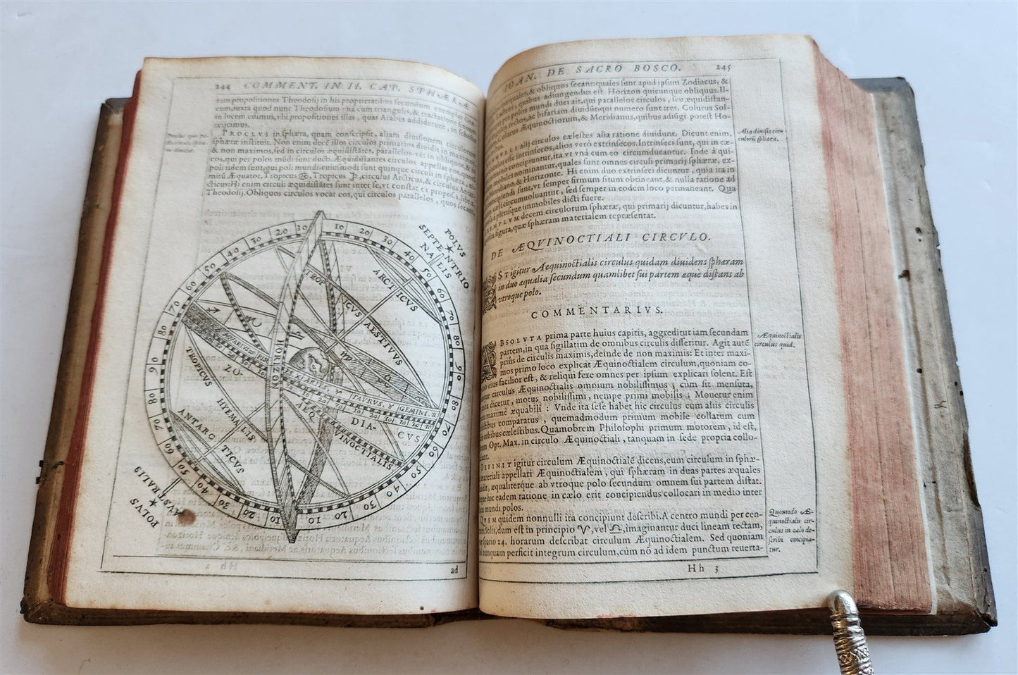 1593 ASTRONOMY In Sphaeram Joannis de Sacro Bosco ANTIQUE by Christopher Clavius