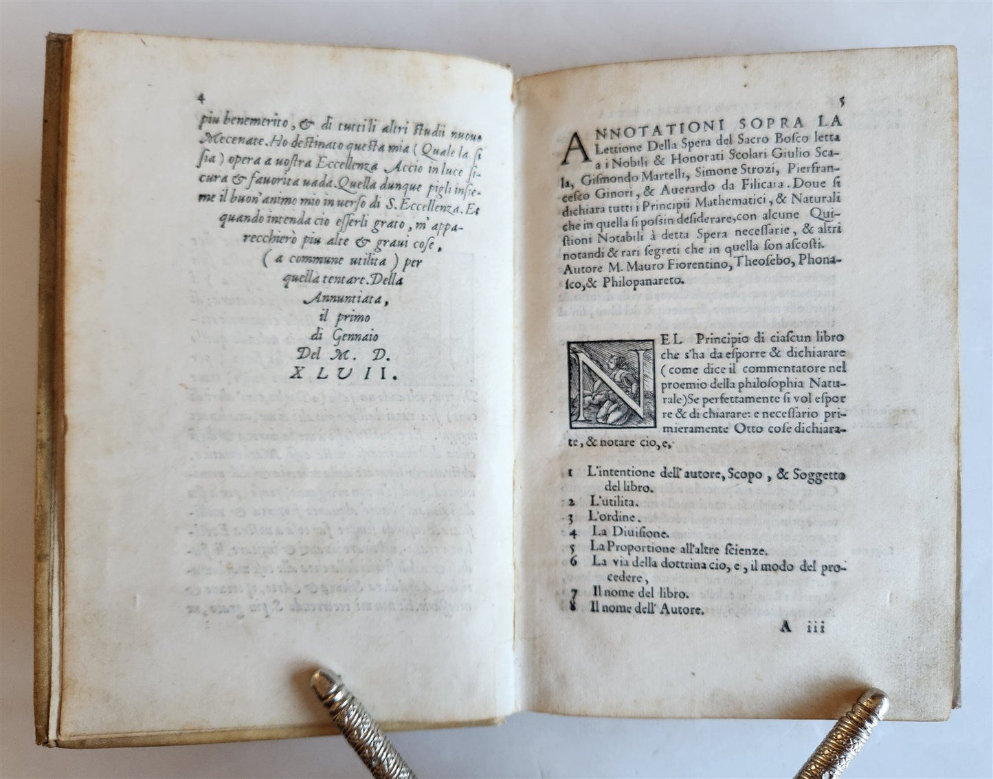 1550 ASTROLOGY Annotationi sopra la Lettione della Sphera del Sacrobosco ANTIQUE