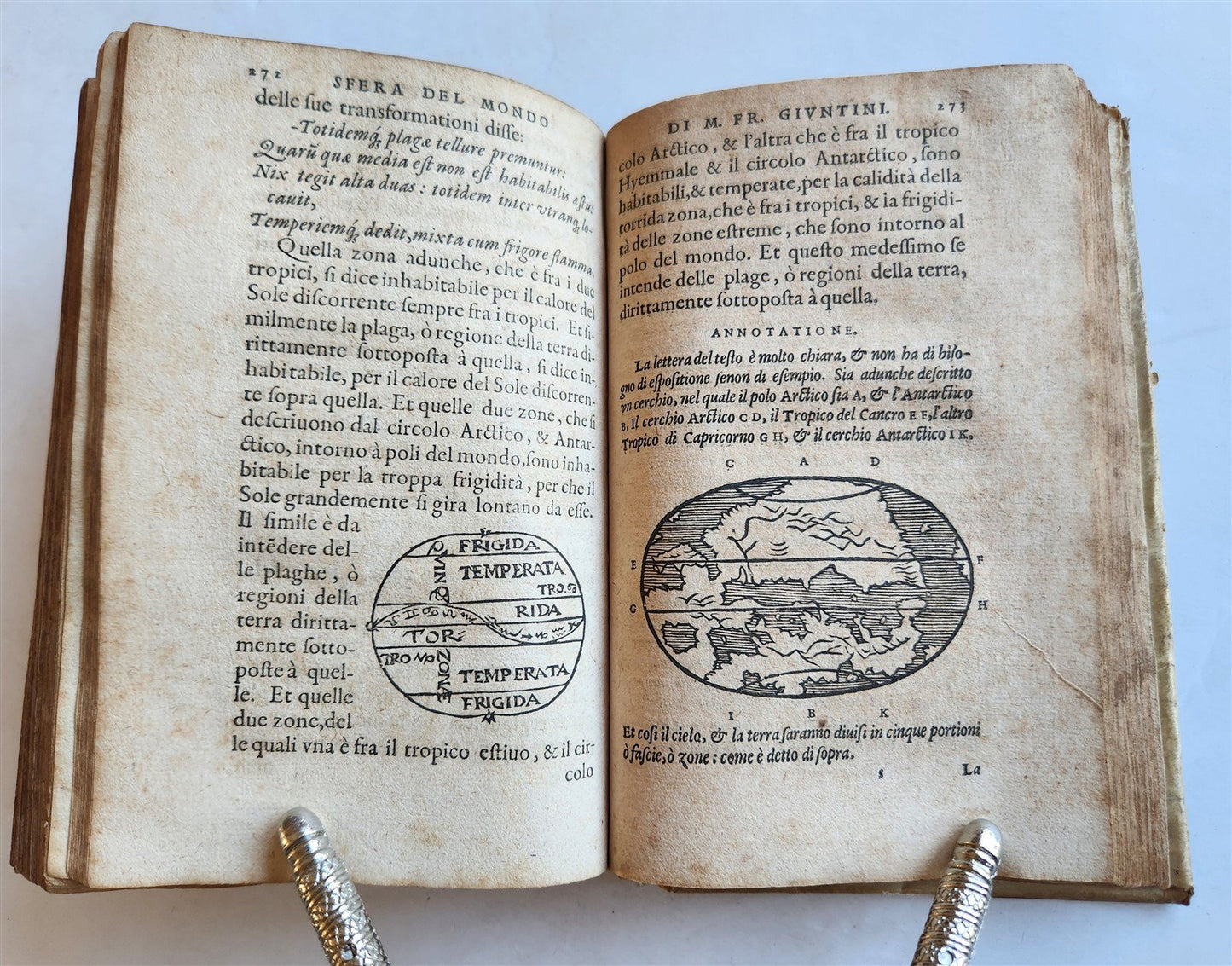 1582 ASTRONOMY LA SFERA DEL MONDO by astrologer Francesco Giuntini ANTIQUE