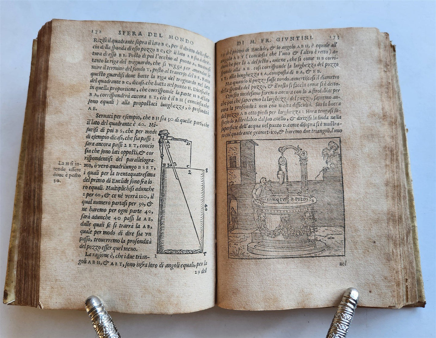 1582 ASTRONOMY LA SFERA DEL MONDO by astrologer Francesco Giuntini ANTIQUE