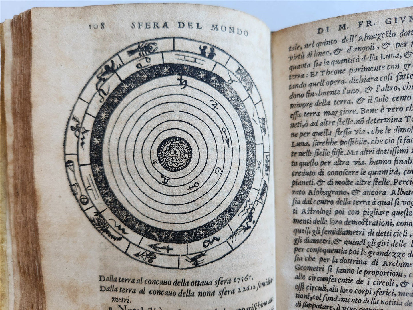 1582 ASTRONOMY LA SFERA DEL MONDO by astrologer Francesco Giuntini ANTIQUE