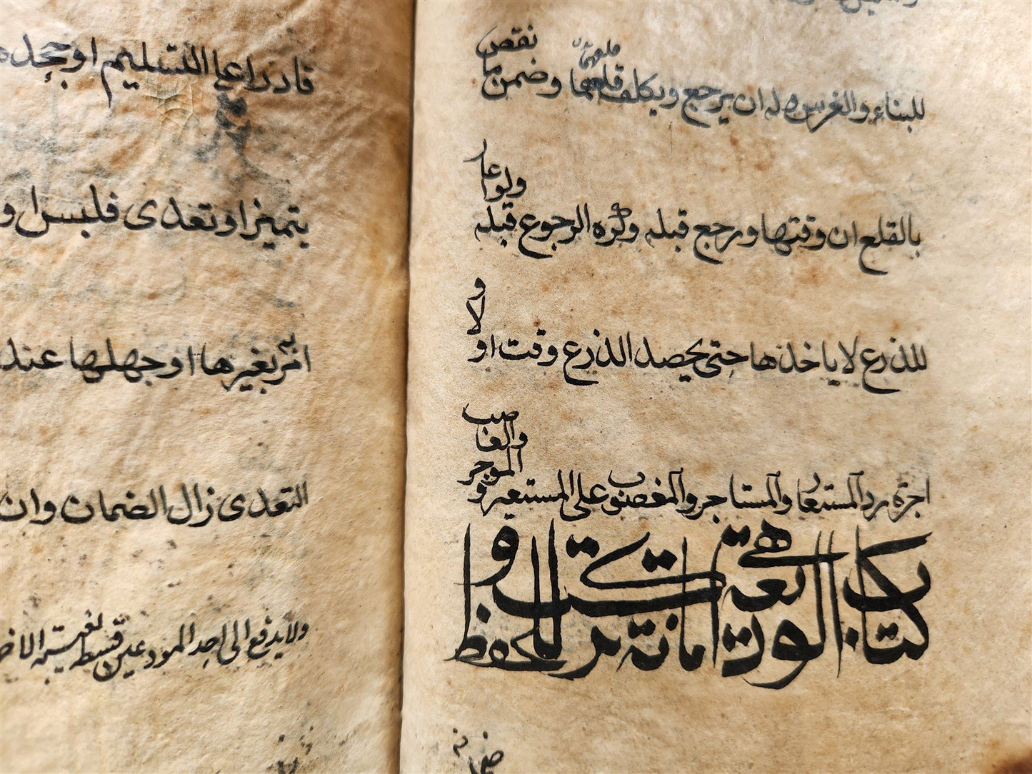 16th-17th century ISLAMIC LAW MANUSCRIPT in ARABIC antique SHARIA FIQH