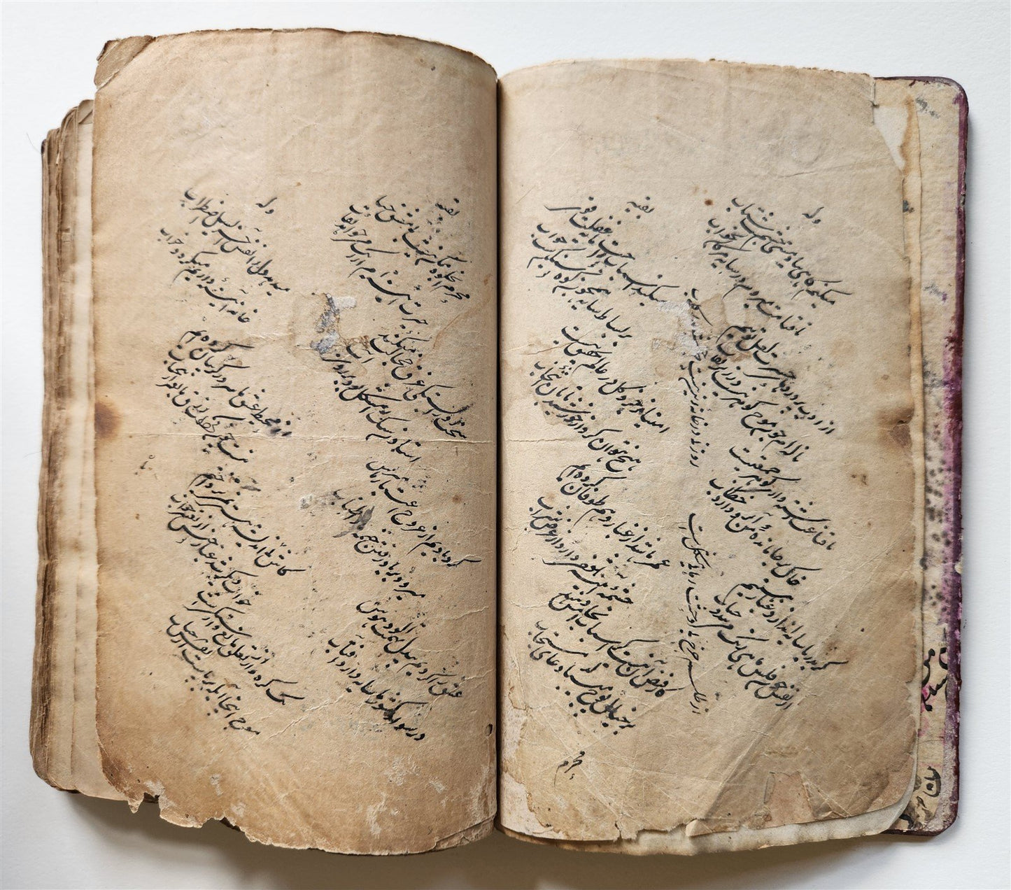 18th century MYSTIC POETRY MANUSCRIPT in TURKIC & FARSI LANGUAGES antique