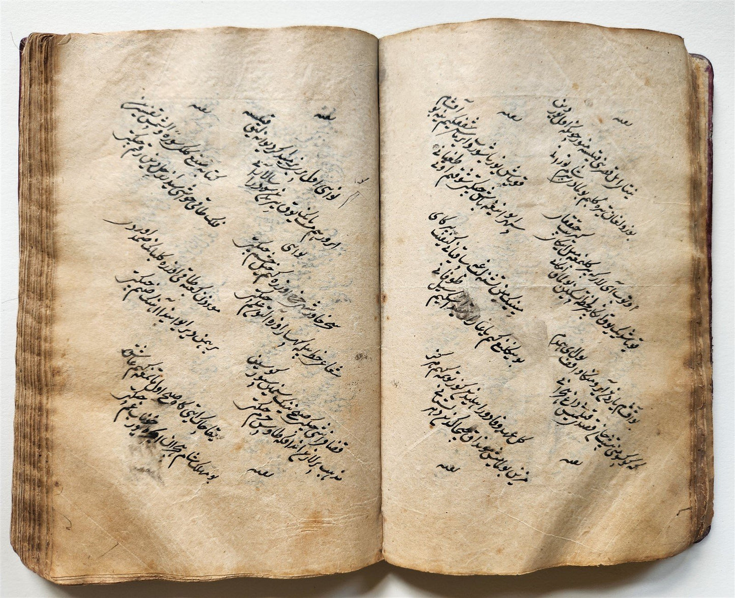 18th century MYSTIC POETRY MANUSCRIPT in TURKIC & FARSI LANGUAGES antique