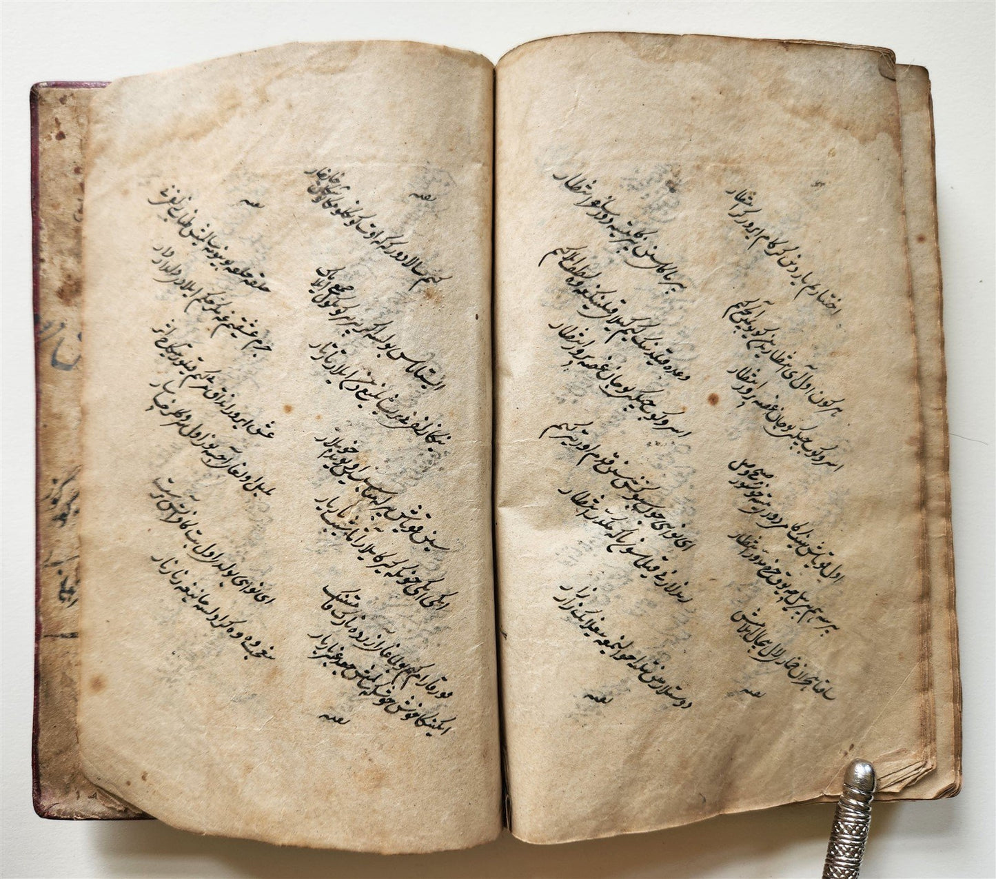 18th century MYSTIC POETRY MANUSCRIPT in TURKIC & FARSI LANGUAGES antique