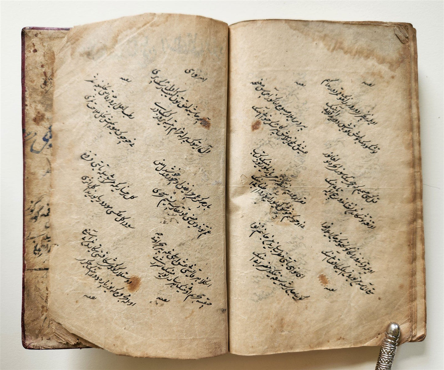 18th century MYSTIC POETRY MANUSCRIPT in TURKIC & FARSI LANGUAGES antique