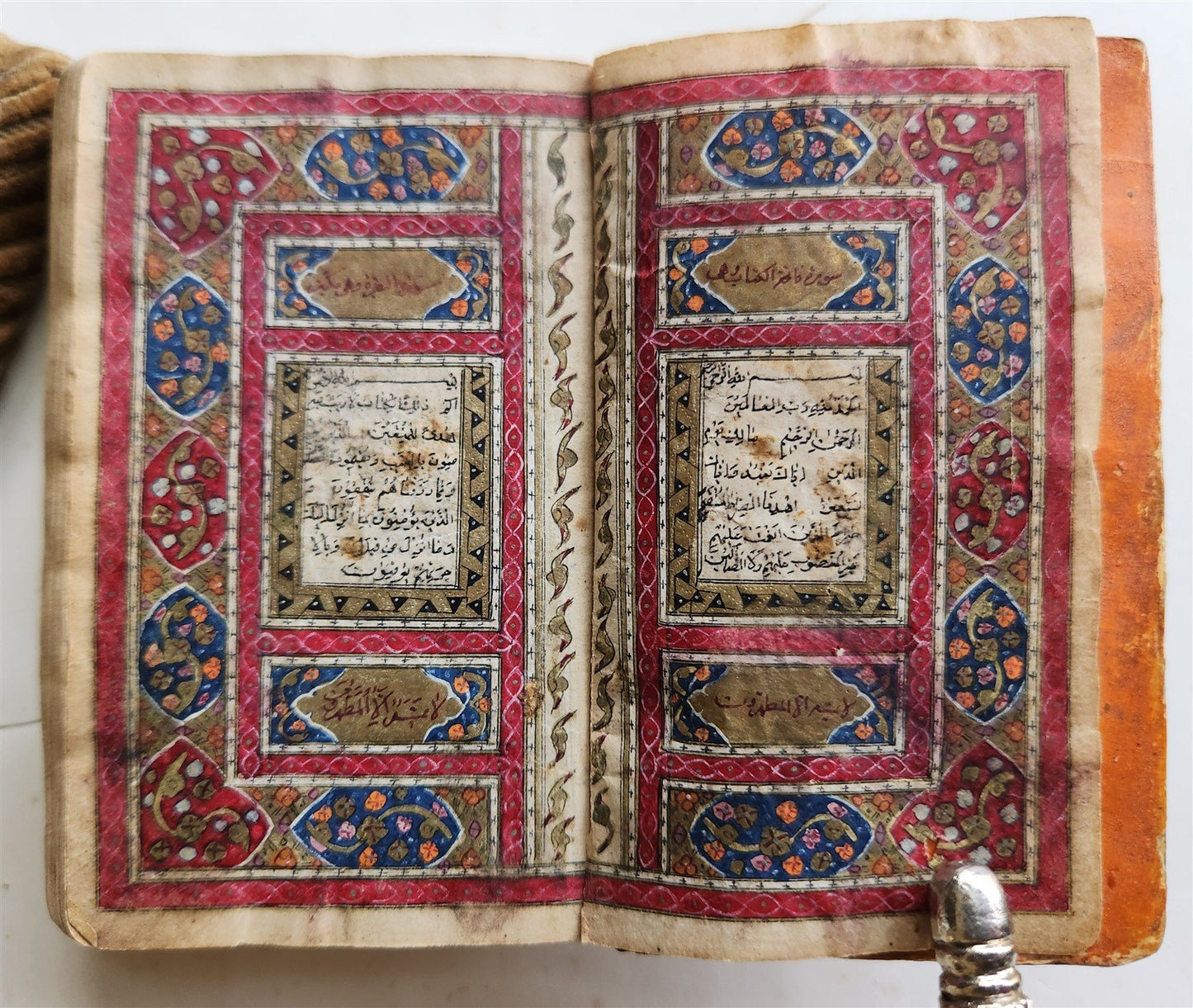 KORAN MANUSCRIPT 19th CENTURY antique QURAN book HAND WRITTEN