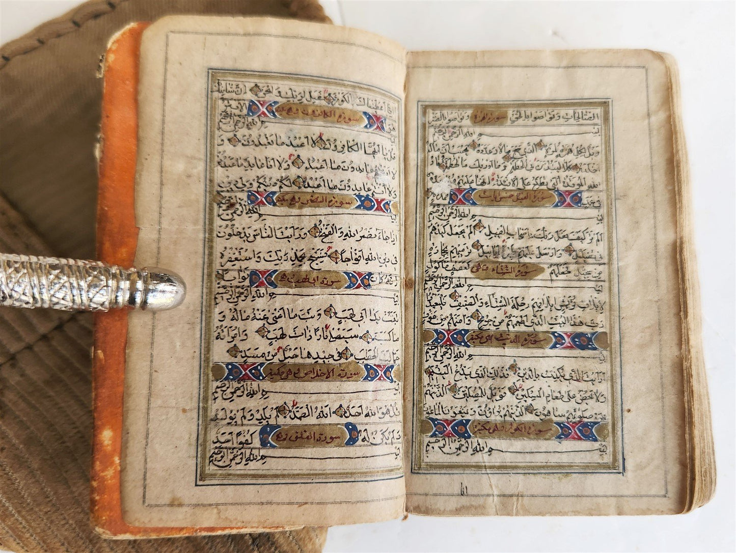 KORAN MANUSCRIPT 19th CENTURY antique QURAN book HAND WRITTEN