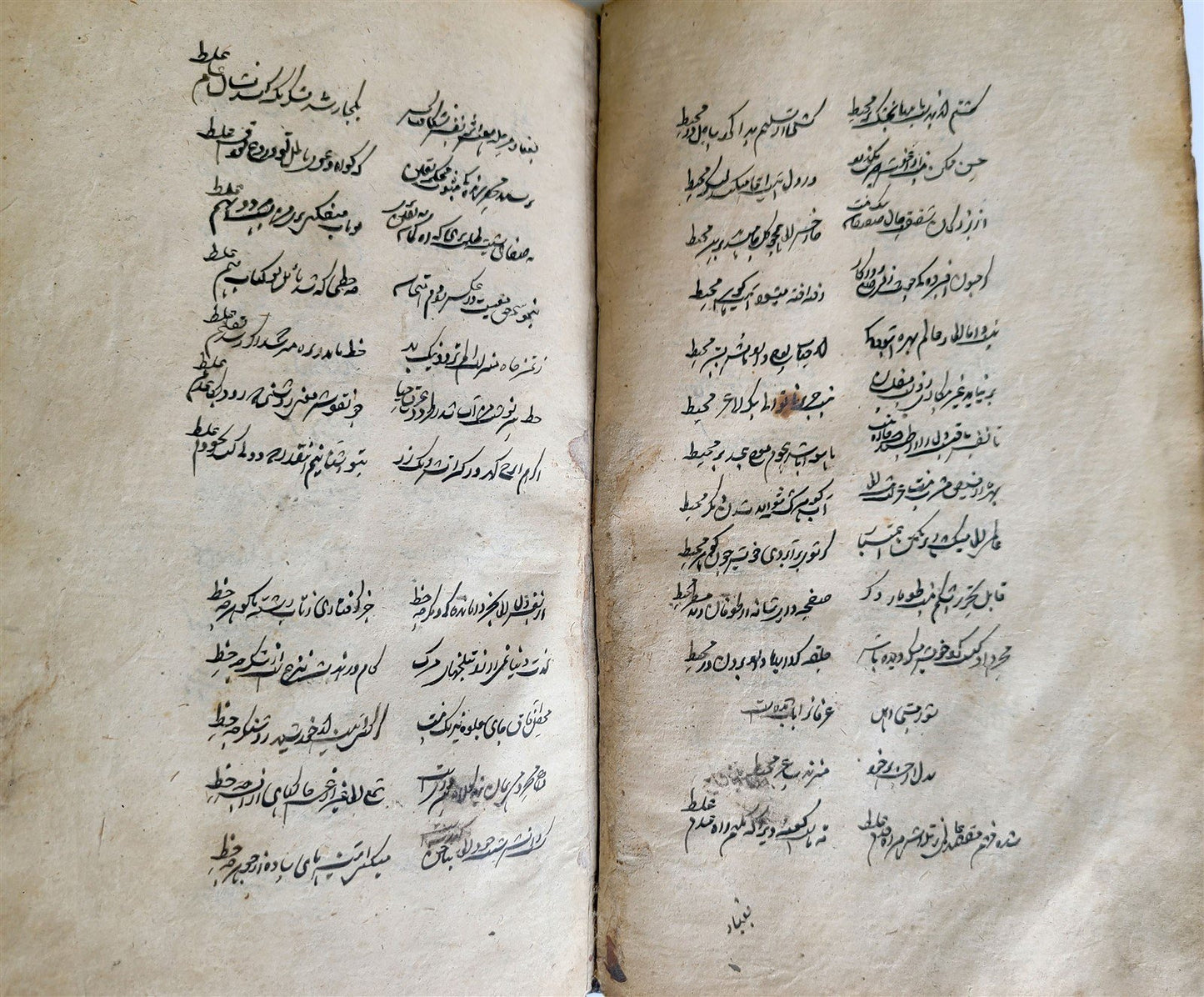 1859 ARABIC MANUSCRIPT antique ISLAMIC POETRY Mirza Abdul-Qadir Bedil IRFAN