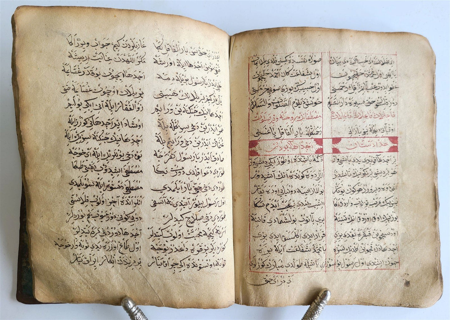 19th century OTTOMAN TURKISH MANUSCRIPT ISLAMIC POETRY ILLUMINATED BOOK antique