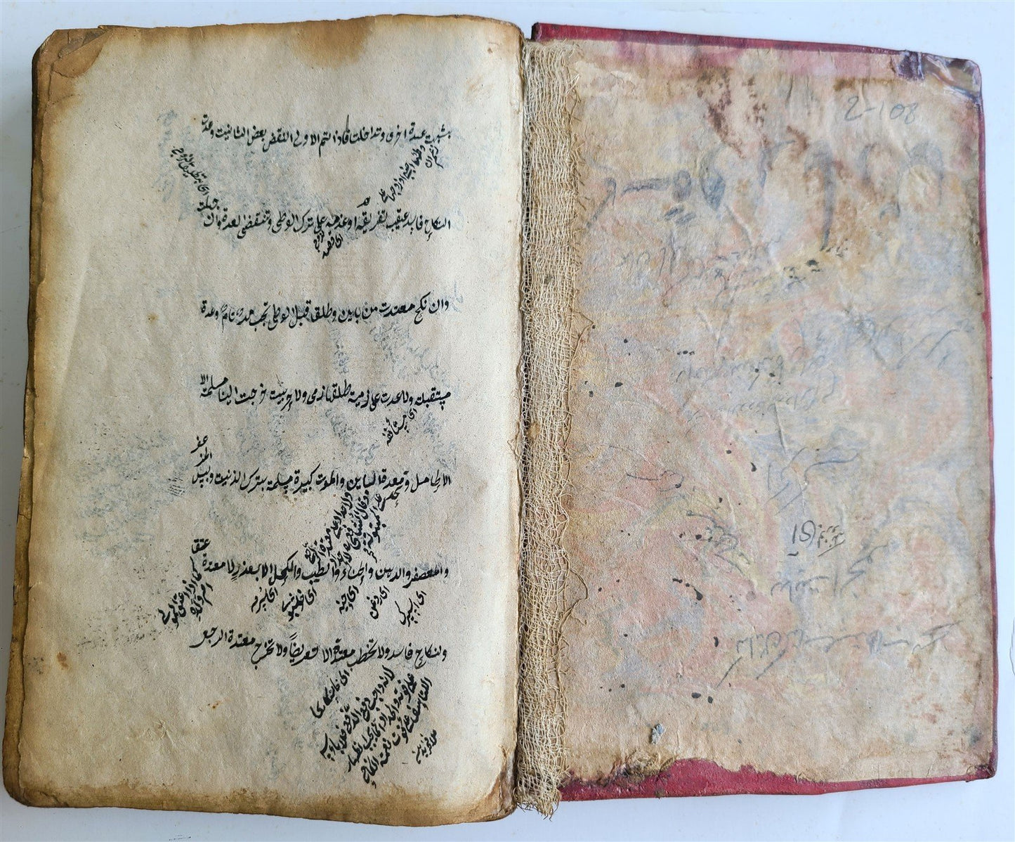 19th century ARABIC MANUSCRIPT ISLAMIC LAW BOOK antique