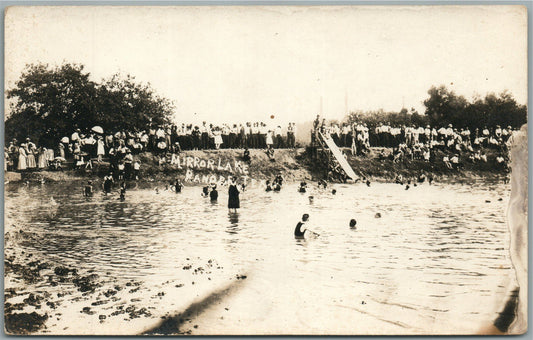 RANGER TX MIRROR LAKE ANTIQUE REAL PHOTO POSTCARD RPPC