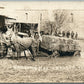 RANGER TX HAULING HAY ANTIQUE REAL PHOTO POSTCARD RPPC